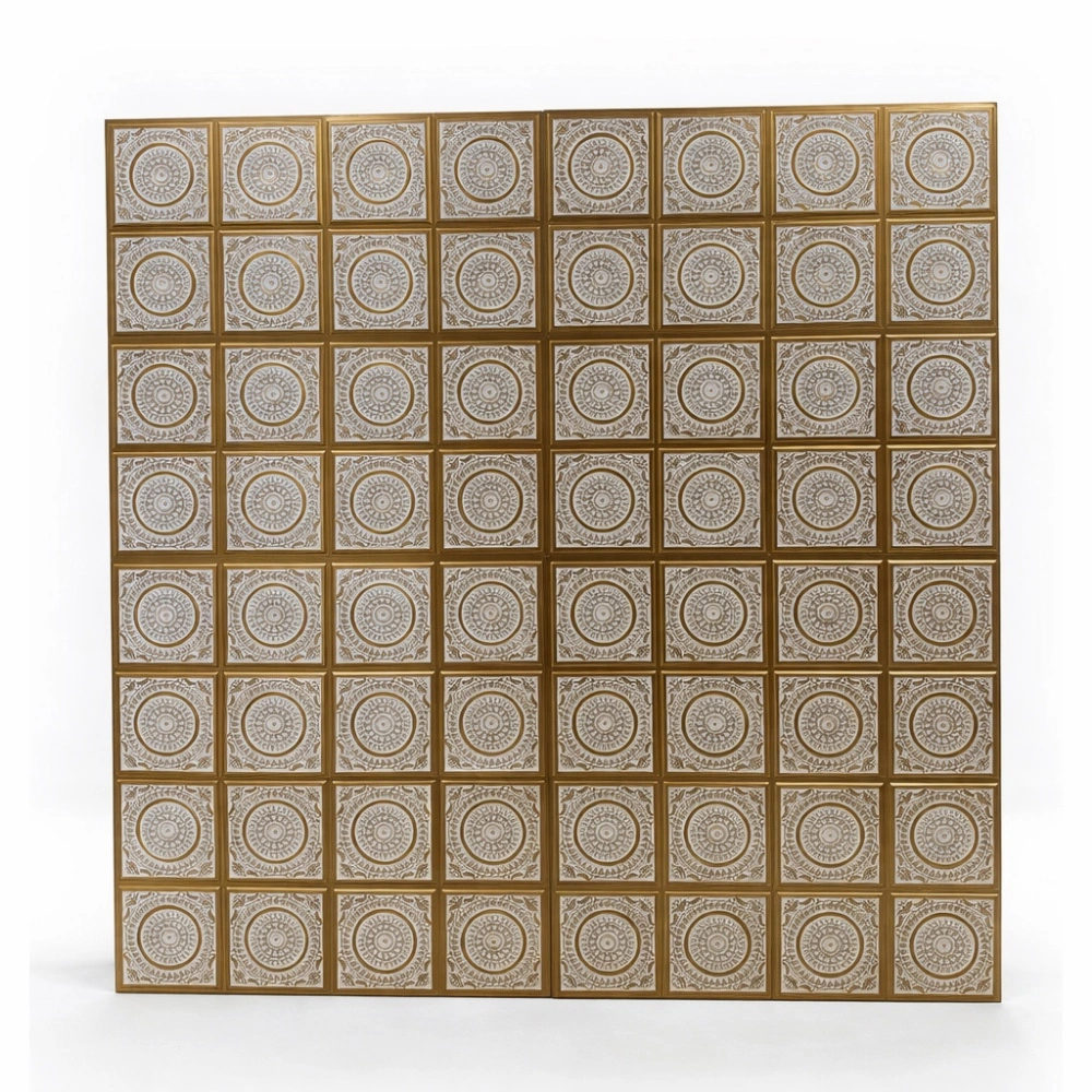 White-Gold Panel Wall