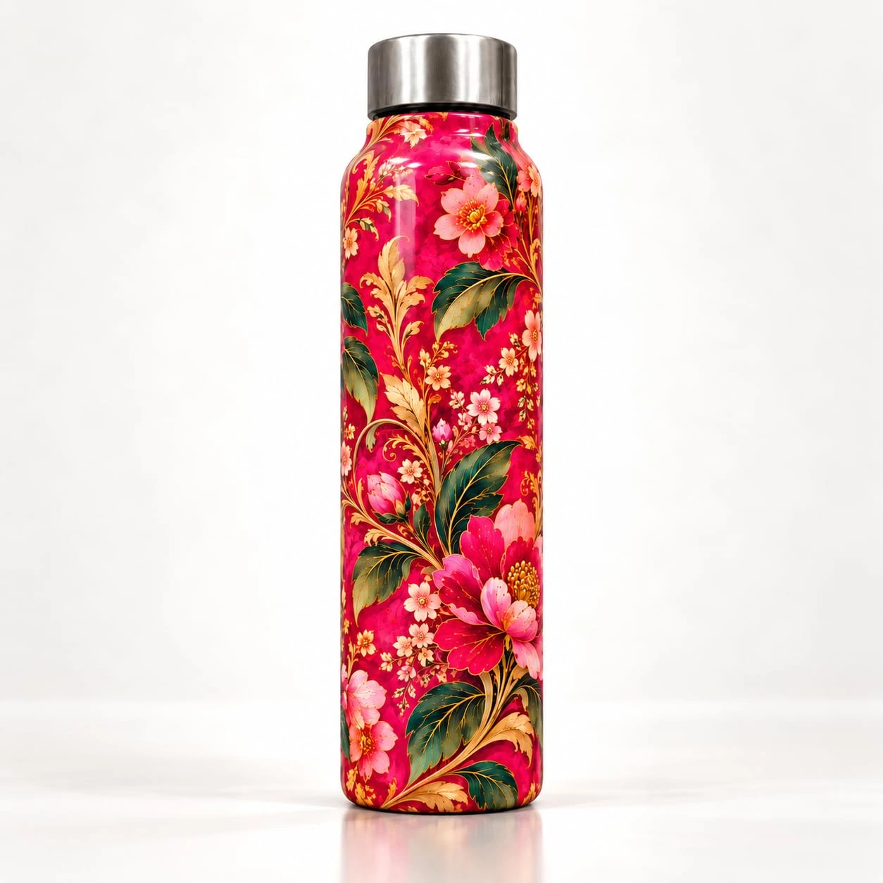 UNIQUE TOHFAA | Stainless Steel Water Bottle 1000ml with Steel Cap | Printed Designer Bottle for Home, Office, Gym, School & Gifting | Rust-Proof | Pack of 1