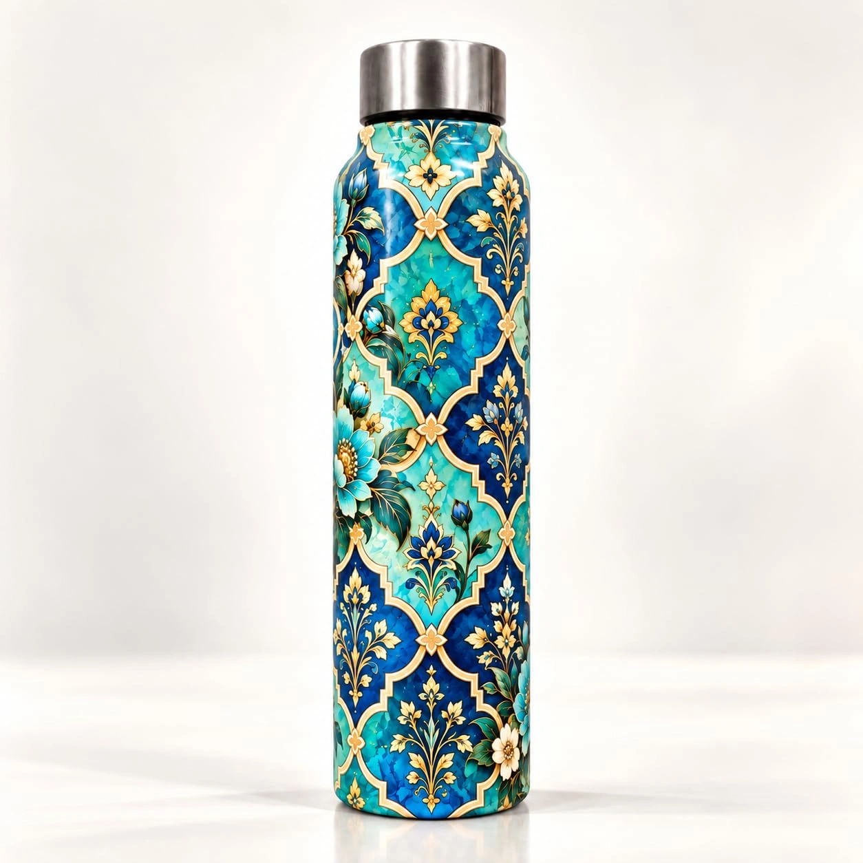 UNIQUE TOHFAA Stainless Steel Water Bottle 1000ml with Steel Cap | Printed Designer Bottle for Home, Office, Gym, School & Gifting | Rust-Proof | Pack of 1