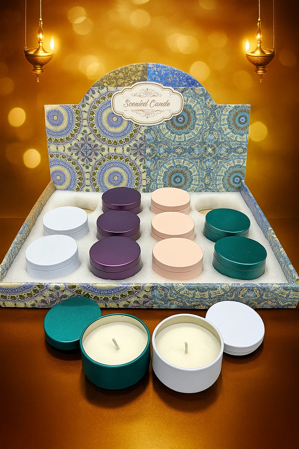 Unique Tohfaa Premium Tin Scent Candle (Set of 12)