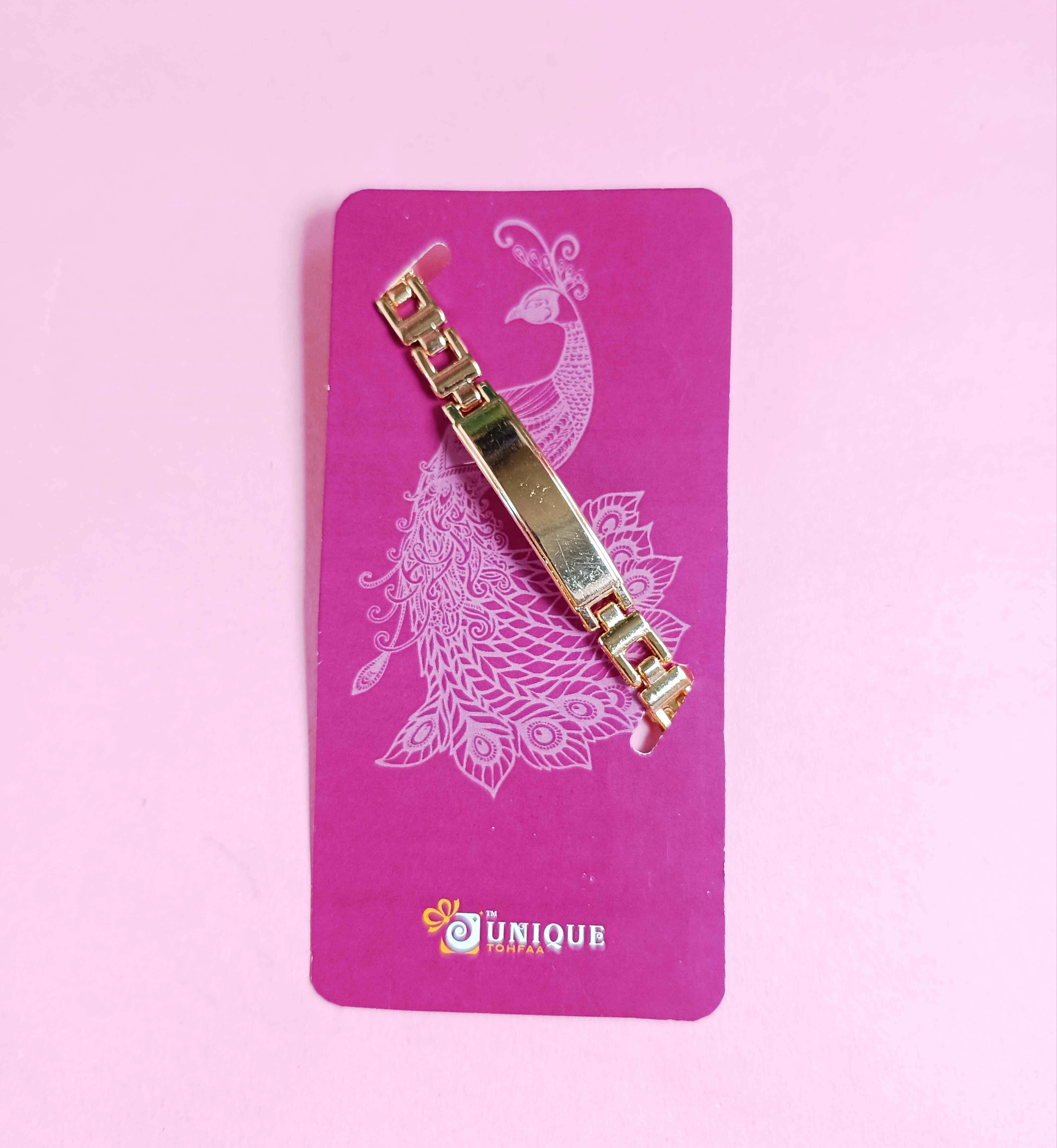Customized Gold Plated Rakhi for Brother