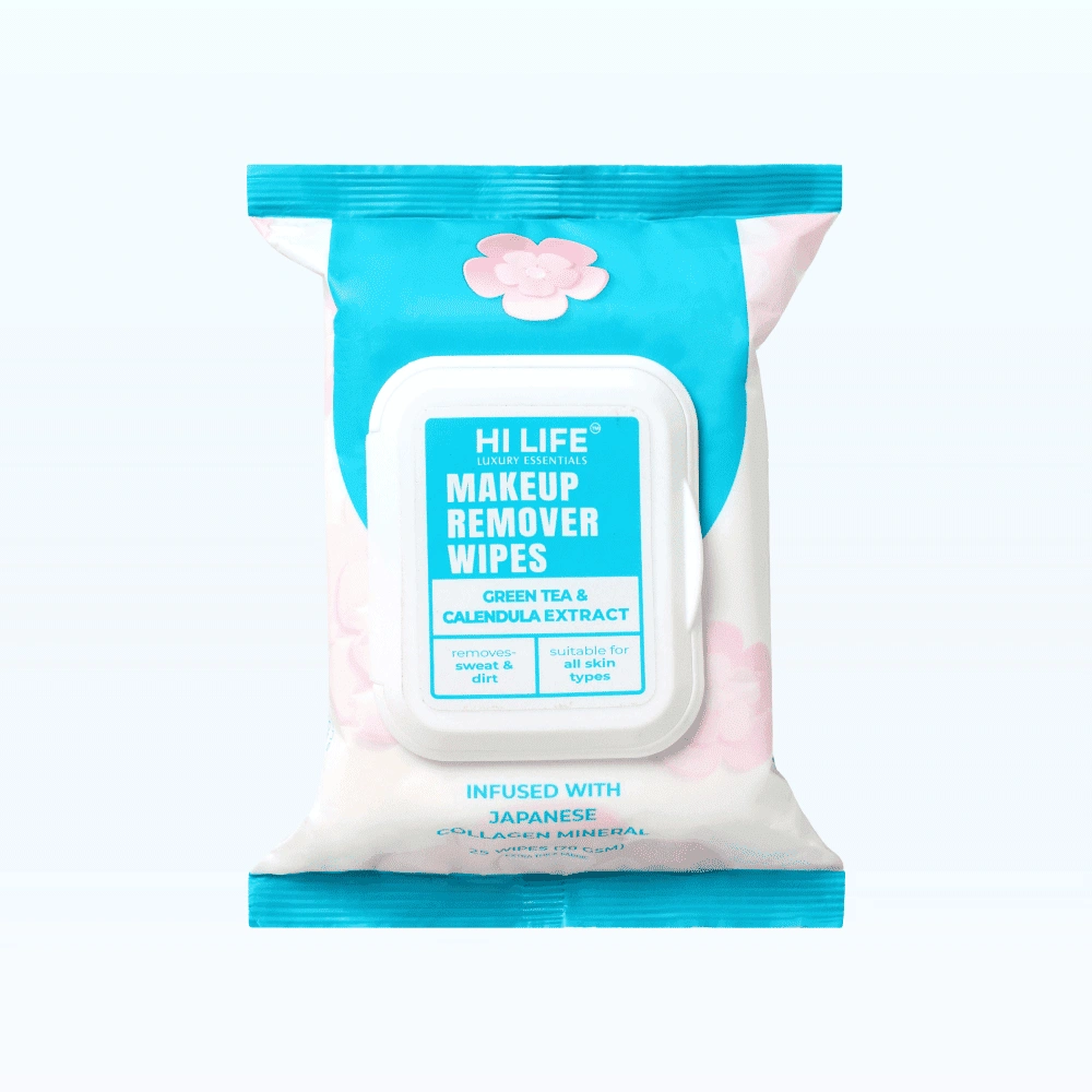 HI LIFE Makeup Remover Wet Wipes with Green Tea & Calendula Extract