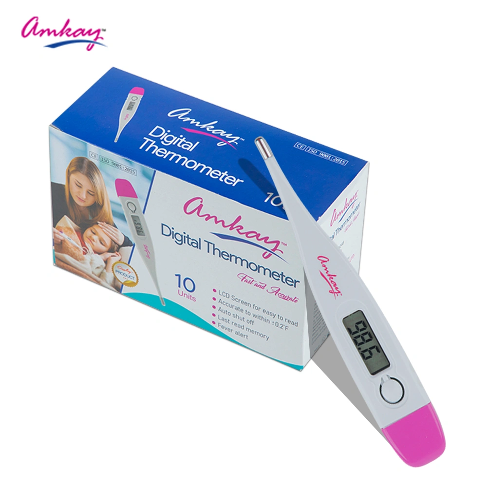 Amkay Digital Thermometer With Quick Measurement of Oral & Underarm Temperature in Celsius & Fahrenheit (12 Months Warranty)
