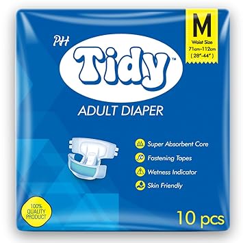 Tape Style Super Absorbent | Unisex | Waist Size (28-44 Inches) Adult Diaper - M