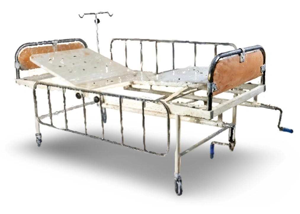 MMI Manual Fowler Bed with ABS/SS Panels, Railings & Wheels
