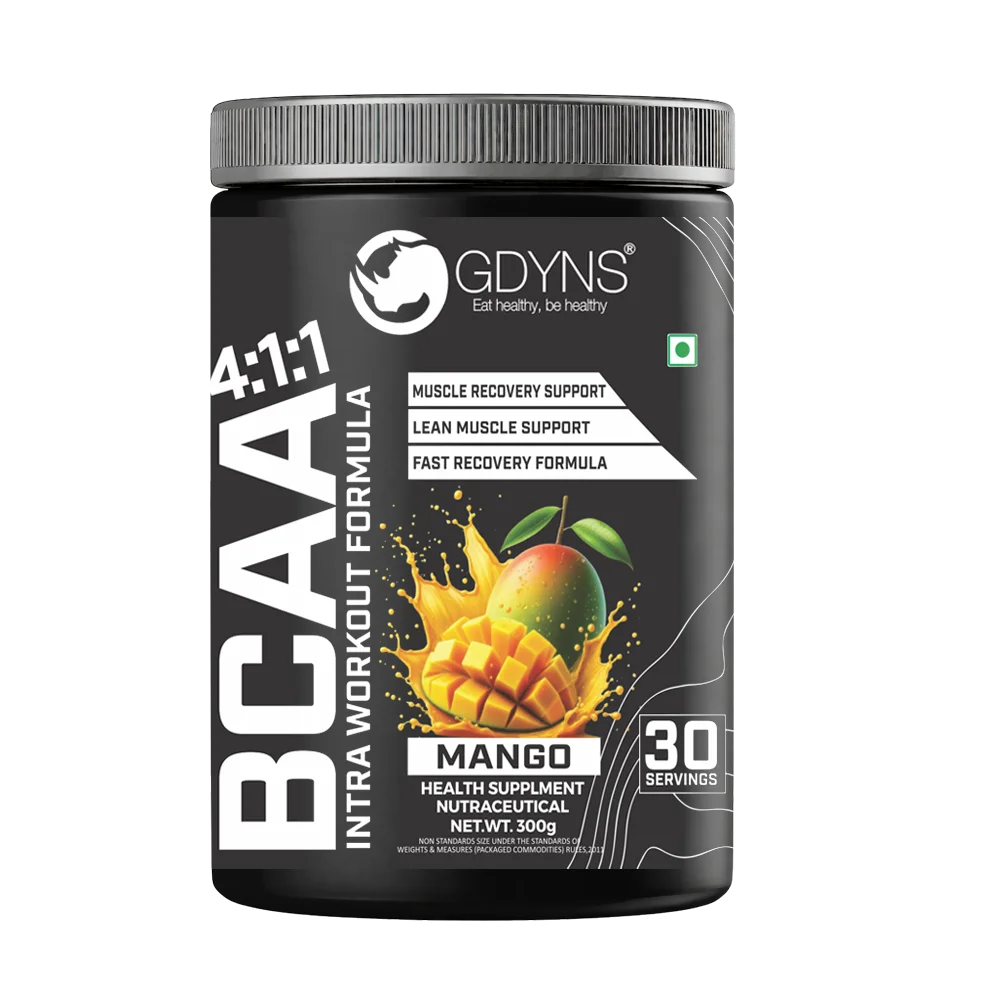 GDYNS BCAA 4:1:1 Powder | Branched Chain Amino Acids with High Leucine Formula | Supports Muscle Recovery, Lean Muscle Growth & Workout Performance
