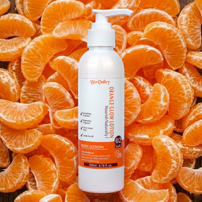 Orange Glow Body Lotion - Hydrates, smoothens, and refreshes skin with a lightweight, fast-absorbing moisturizing formula designed for daily use