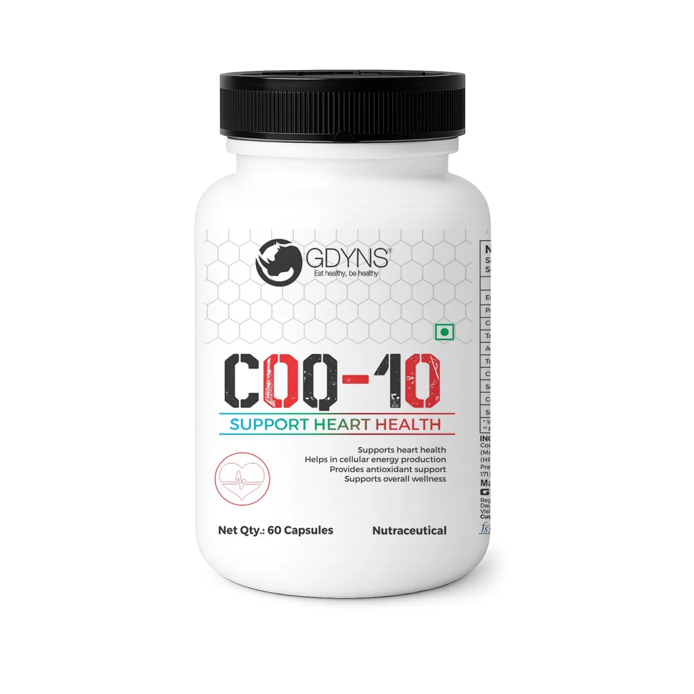 GDYNS CoQ10 Capsules | Coenzyme Q10 Antioxidant Supplement | Supports Heart Health, Cellular Energy & Daily Vitality | Advanced Wellness Formula
