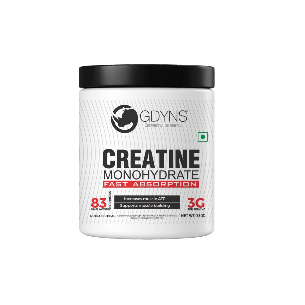 GDYNS Creatine Monohydrate Powder 250g | 100% Pure Micronized Creatine | Supports Strength, Power, Muscle Growth & Workout Performance | Unflavored