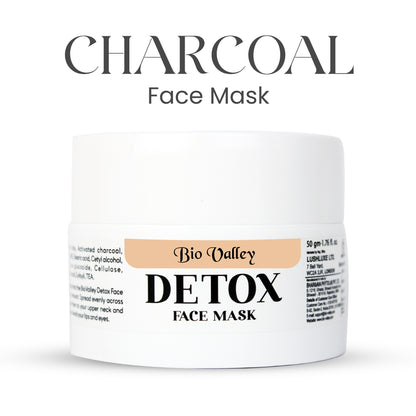 Detox Face Mask - Draws out impurities, controls oil and refines pores powered by charcoal and clay actives