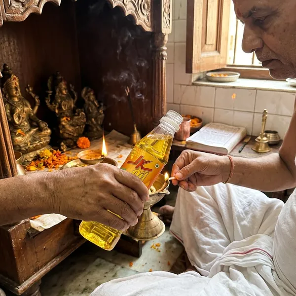 JK Lamp Oil | Pure Oil for Lighting & Puja Use | Clean & Long-Lasting Burn