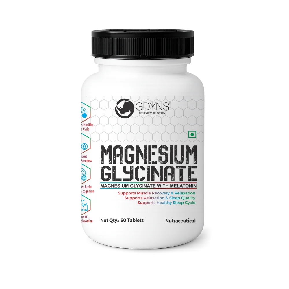 GDYNS Magnesium Glycinate Capsules | High Absorption Magnesium Supplement | Supports Sleep, Muscle Recovery, Relaxation & Nervous System Health