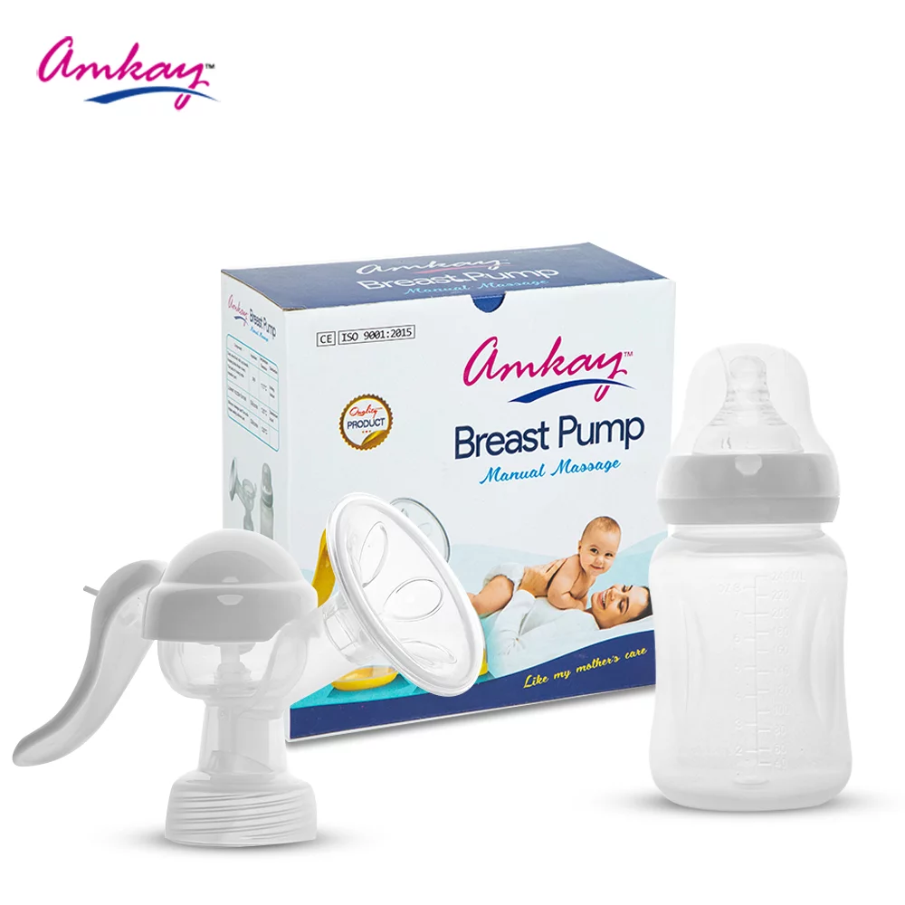 AMKAY Breast Pump BPA Free Portable Quiet & Easy to Clean Soft & Gentle