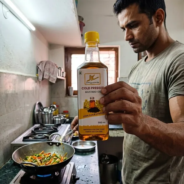 JK Cold Pressed Mustard Oil for Cooking | 100% Pure & Natural | Chemical-Free