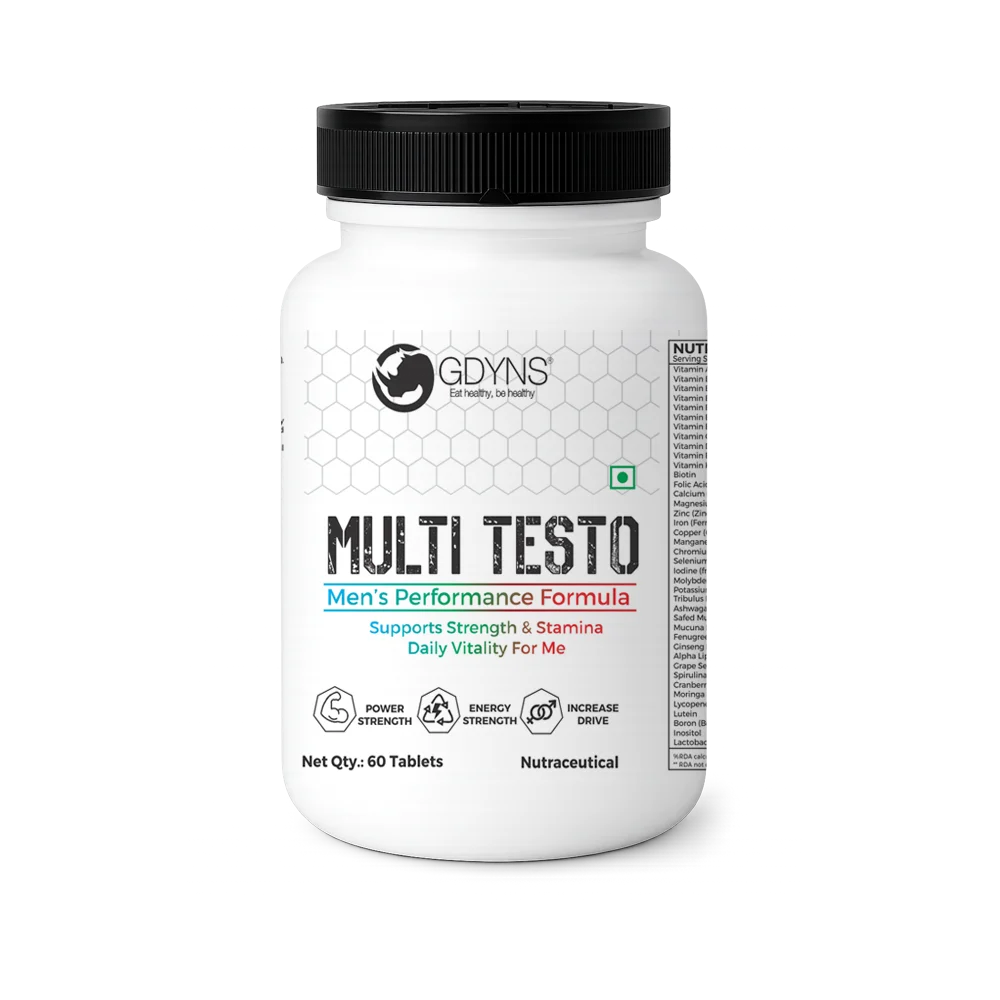 GDYNS MultiTesto Capsules | Advanced Testosterone & Men's Vitality Support Formula | Strength, Stamina, Energy & Performance Supplement | Daily Men's Wellness