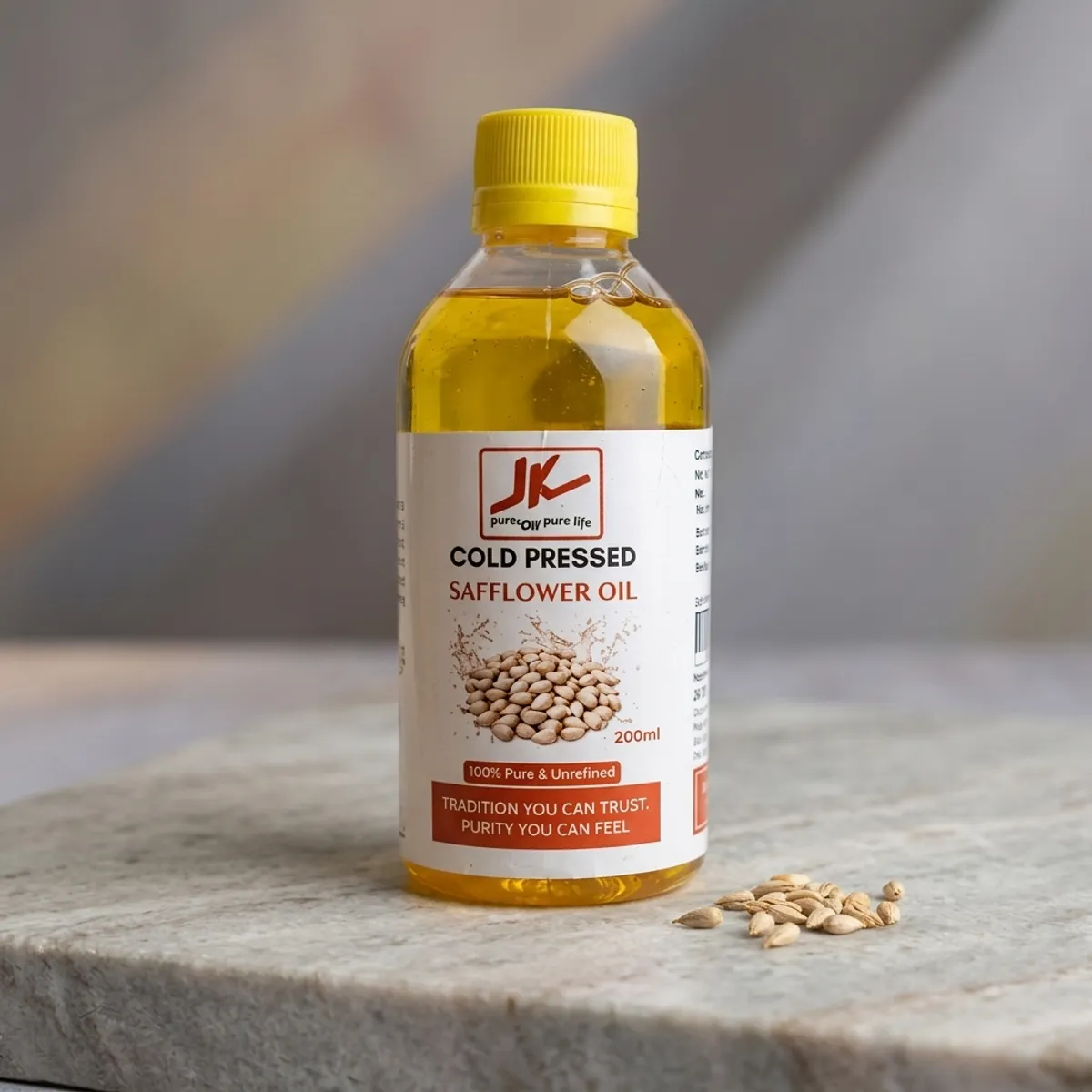 JK Cold Pressed Safflower Oil for Cooking | 100% Pure & Natural | Chemical-Free