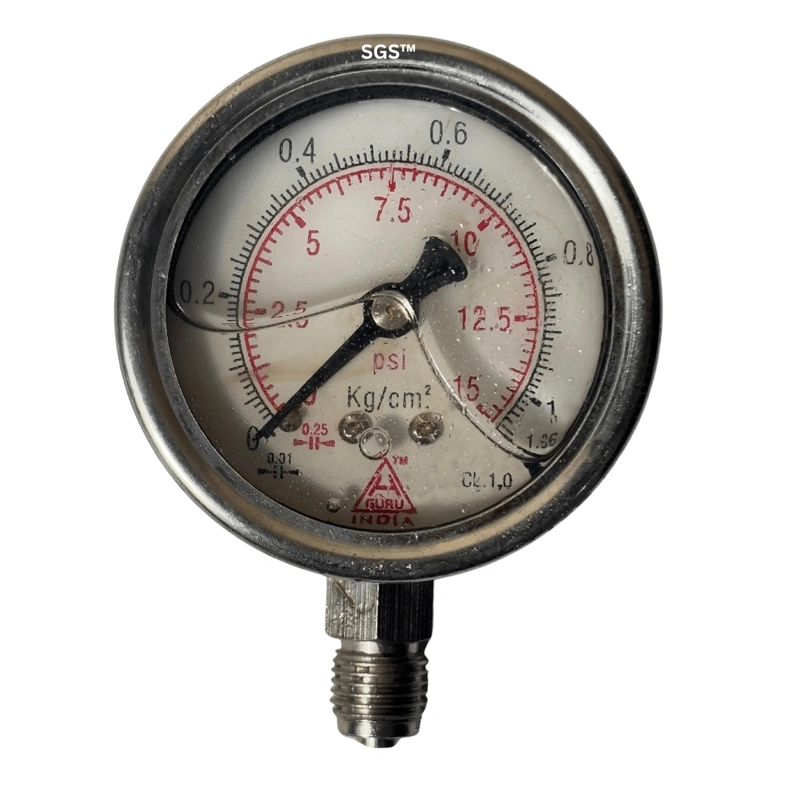 H Guru Glycerine Filled Pressure Gauge 2.5"
