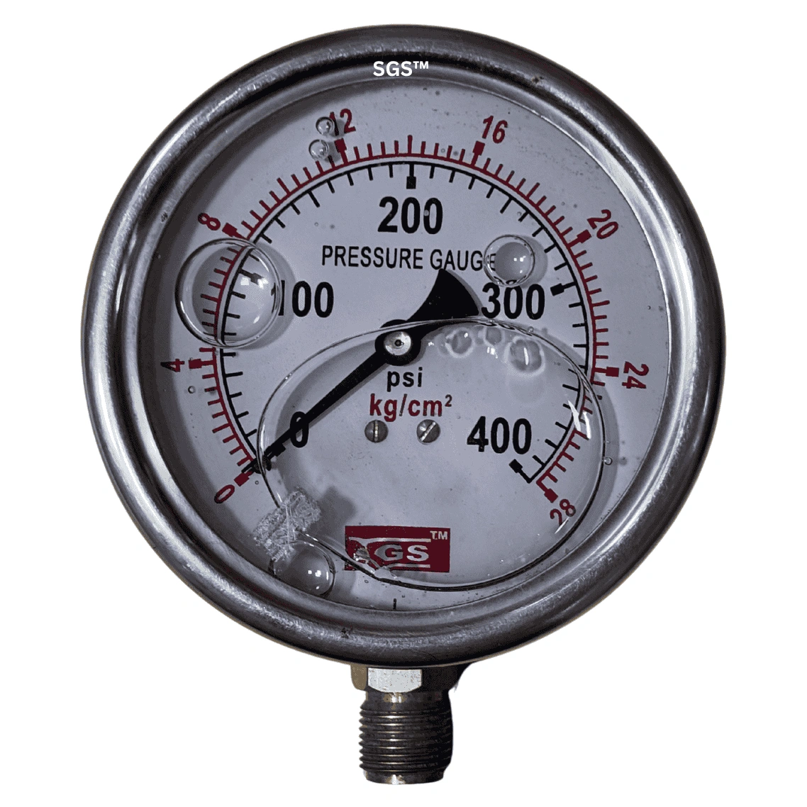 SGS Glycerine Filled Pressure Gauge 4"