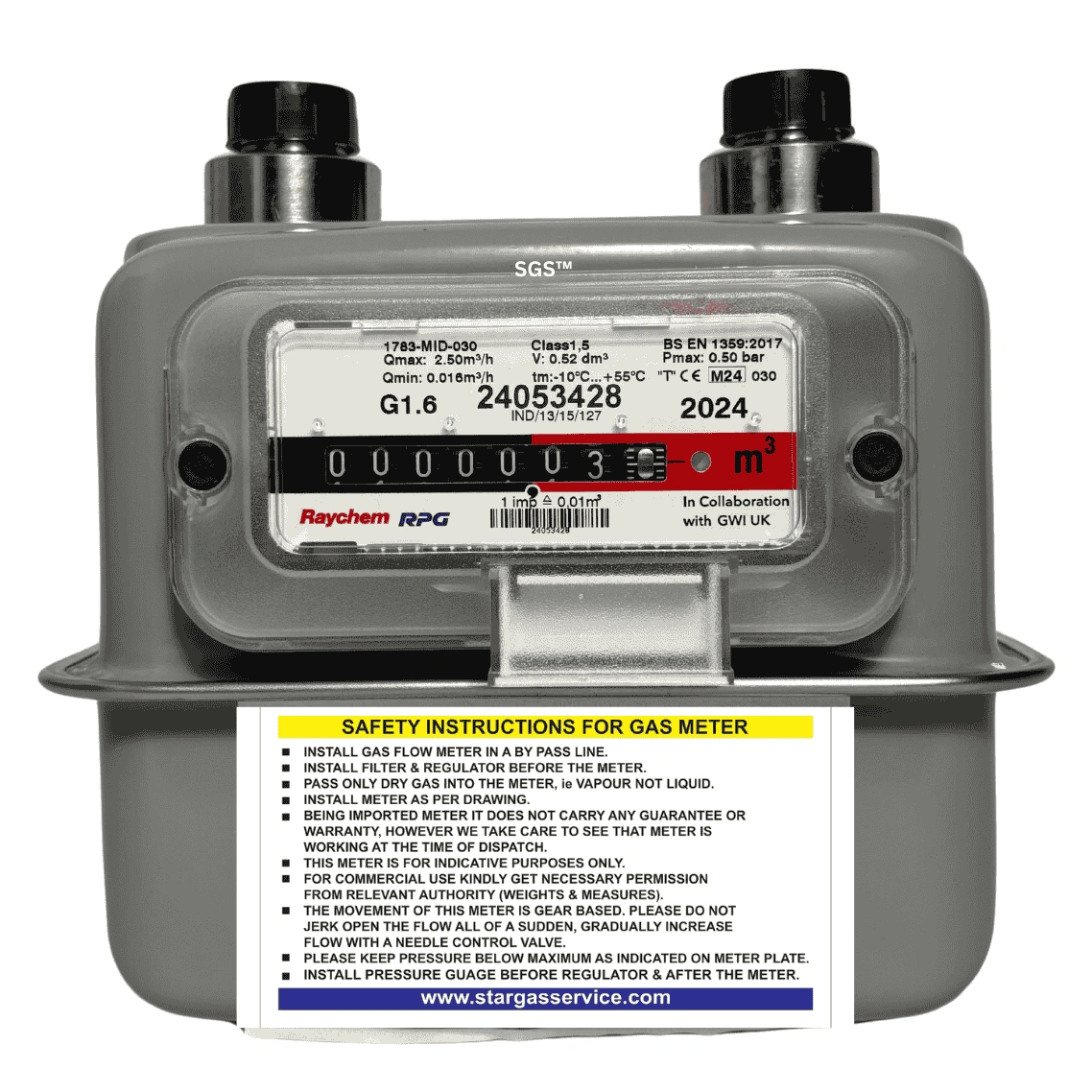 Raychem RPG Diaphragm Gas Meter