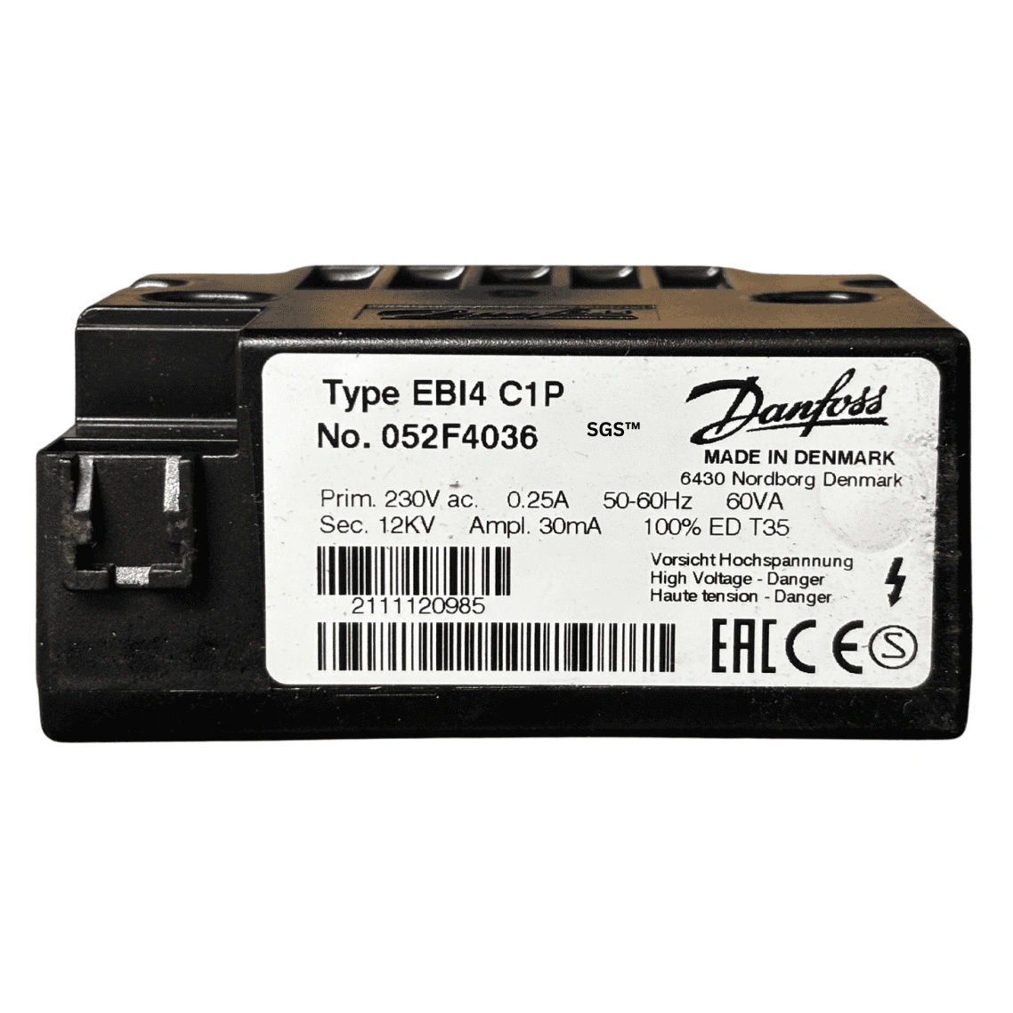 Danfoss Ignition Transformers