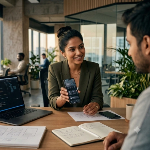 Android and iOS apps for bookings, ordering, customer portals and internal tools, from first prototype to Play Store and App Store launch. → Explore mobile app development
